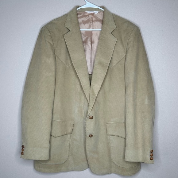 Vintage H Bar C Corduroy California Ranchwear Western Blazer Sports‎ Coat 48R